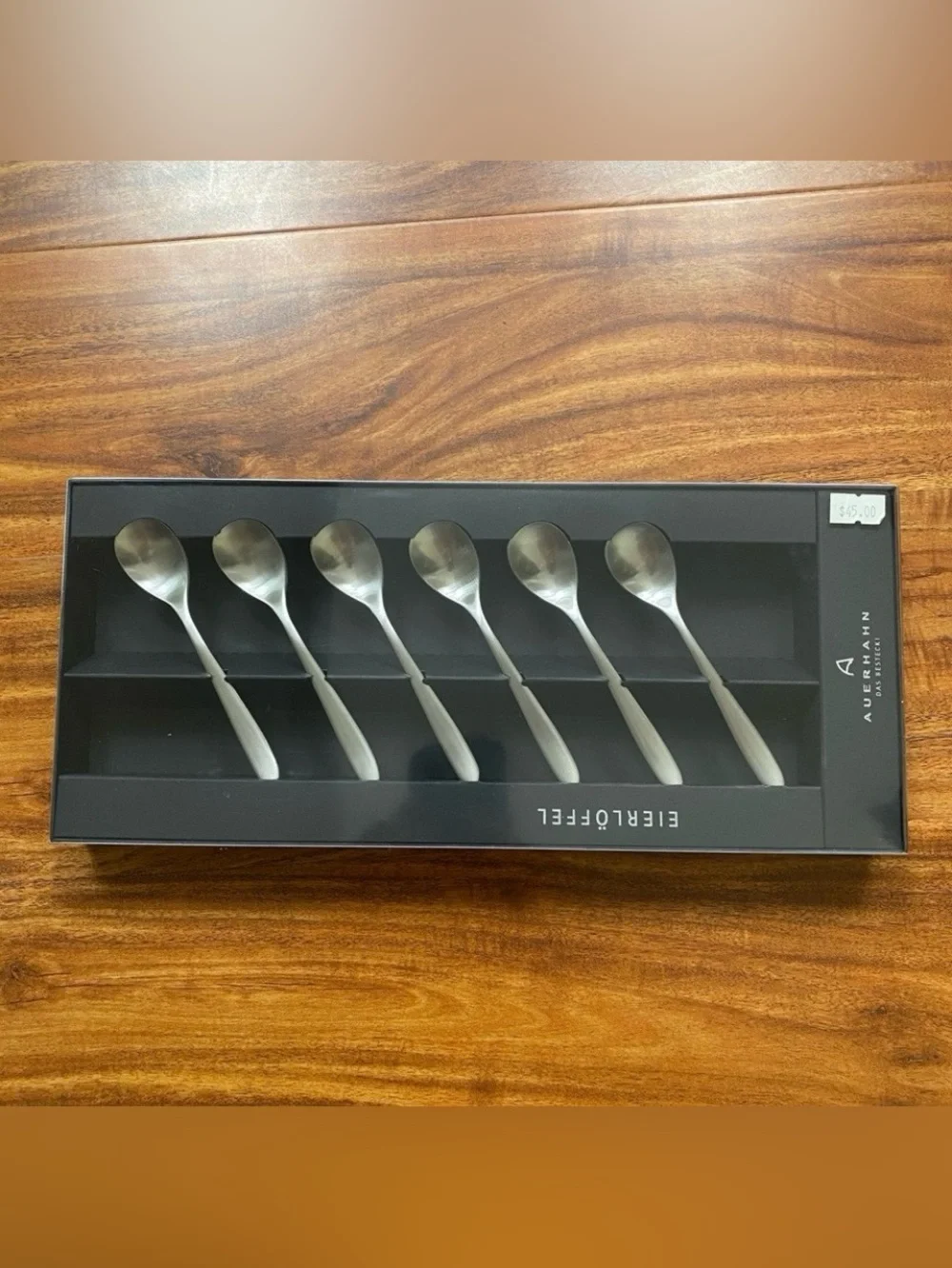 Vintage Auerhahn Das Bestecki Silver 6 Small Spoons Germany Modern Contemporary